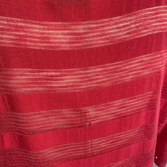 Bobeau 3/4 sleeve top coral sheer sz XS - Picture 6 of 8